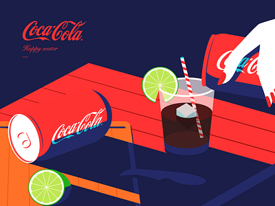 Coca Cola app cocacola cola illustration illustrations lemon mobile 插图