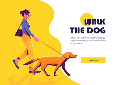 Walk The Pet dog illustration illustrations pet
