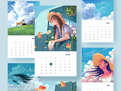 Illustrated calendar