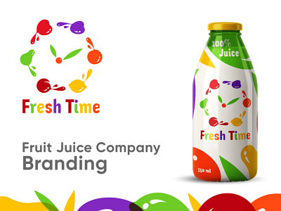 Fresh Juice Company Branding animation branding businesslogo graphic design logo motion graphics t shirt ui warisdesign