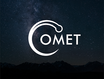 Comet Logo comet daily logo daily logo challenge exercise logo nightsky stars