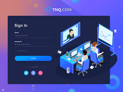 TNQ Dashboard Login Page