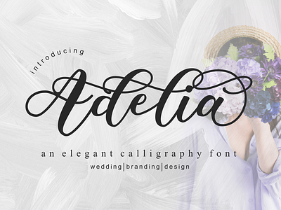 Adelia Script Font font handwritten modern script typeface