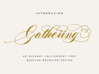 Gathering Script Font