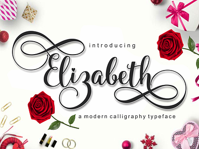 Elizabeth Script Font design font handwritten modern script typeface wedding