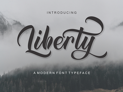 Liberty Script Font branding design font handwritten logo modern script typeface