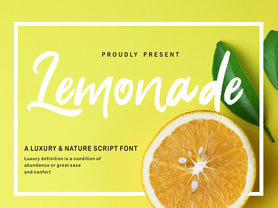 Lemonade Script Font branding design font handwritten illustration logo modern script typeface ui