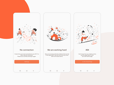 Error pages app branding design interface ui ux