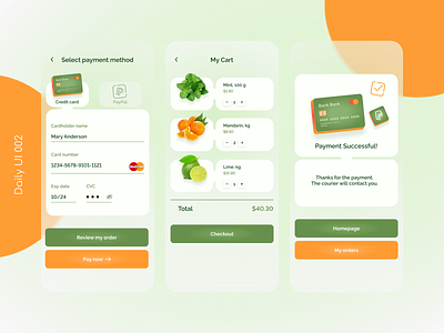 Credit Card Checkout Glass effect design app branding design interface ui ux