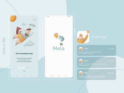 Icon for Mental Health App app branding design illustration interface logo ui ux vector