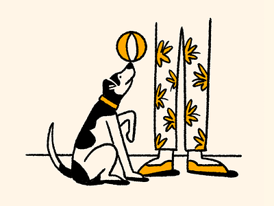 Doggo Trick digital illustration dog illustration procreate