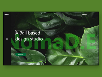 TROPICAL PARADISE-LANDING PAGE CONCEPT adobe xd adobexd adobexdui adobexduikit agency branding concept digital flat landing landingpage minimal nomad typography ui ui design uidesign uidesigner uidesigns web