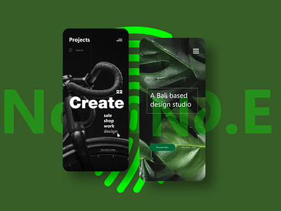 NomaD.E App Screen agency agency landing page app bali clean create minimal portfolio product projects screen selling site studio travel tropical ui uidesign uiux web