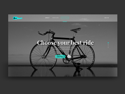 Bike Product Landing Page abstract bicycle bicycle app bicycle shop bicycles bicycling bike black brand design ecommerce flat geometry minimal ride shape sport typography ui uidesign