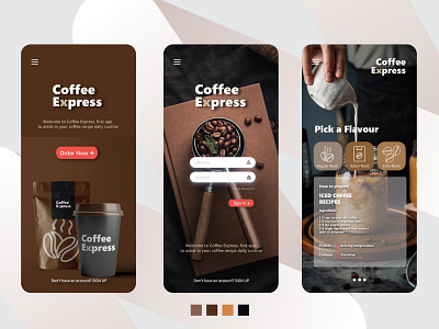 Coffee Express adobexd app clean clean ui coffee coffee shop design ios iosapp smart uidesign uiinspiration userinterface