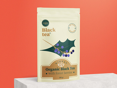 Black Tea - Packaging Pouch brand brand identity design illustration inspiration lettering logo logotype packaging pouch shape tea tea bag typography vector wordmark