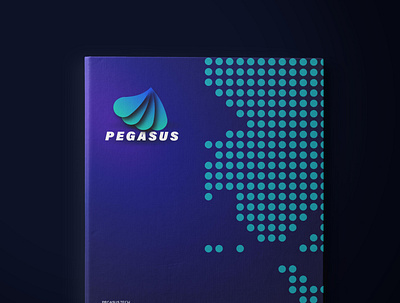 Pegasus Folder abstract blue branding design folder geometry gradient graphic design illustration logo logodesign logotype minimal shape startup tech typography wings