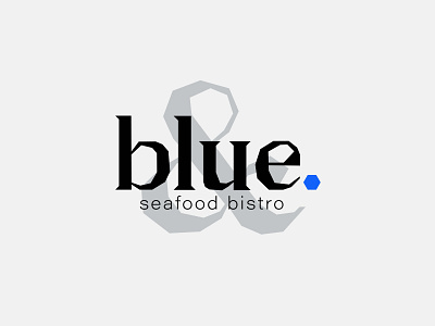 BLUE - BISTRO SEAFOOD LOGO bistro branding crab design fish food foodie geometry logo minimal ocean restaurant sea seafood shape shrimp typography