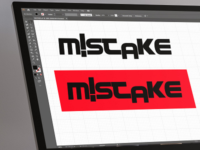 Mistake - Logo abstract adobe adobe illustrator branding design geometry illustration illustrator logo logo design logo process logotype minimal shape typography