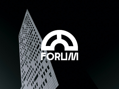 ARCH FORUM - LOGOTYPE architecture black branding design geometry illustration logo logotype minimal modern shape typography