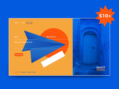 TRAVEL UI - CONTACT PAGE adobe ilustrator contact form contact page design gumroad minimal template template design travel travel ui typography ui uidesign uiux web webpage
