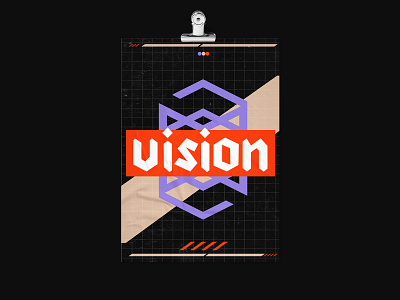 VISION design geometry illustration minimal plakat poster poster design shape typography vector