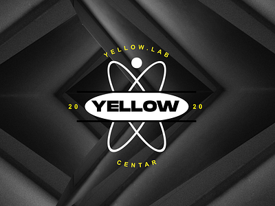 YELLOW LAB branding design geometry idenity lab logo minimal modern shape tech technology typography vector yellow