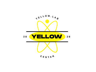 Yellow Lab - Logo branding design flat geometry logo logo design logotype minimal science shape tech technology typography vector yellow