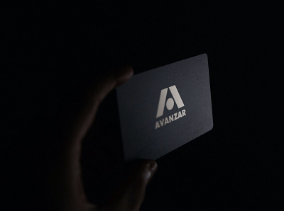 Avanzar Card app black branding cards design flat geometry logotype minimal shape typography