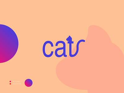 CAT LOGO WORD EXPLORATION abstract animal logo branding cat design designer exploration geometry gradient illustration logo logodesign mark minimal pastel pets shape symbol typo typography