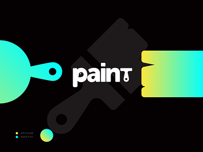 Paint Logo asset brand branding color color scheme design geometry illustration logo logotype mark minimal paint shape sign symbol typography vector