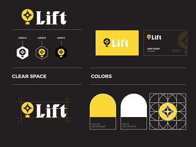 Lift - Logo Sheet branding design geometry illustration logo mark minimal shape typography