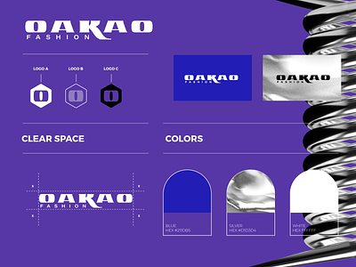 OAKAO Fashion branding design fashion geometry illustration logo minimal shape typography vector