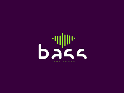 Bass Logo bass branding design logo minimal music shape sound typography ui