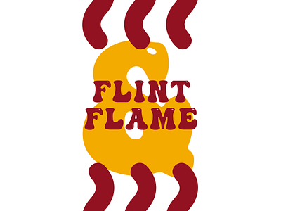 Flint & Flame branding design flame geometry grill illustration logo minimal shape typography
