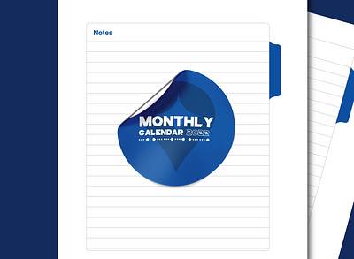 Monthly Notes branding design illustration minimal monthly calendar notes shape typography vector