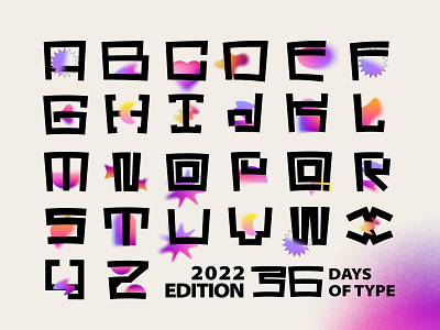 36 Days Of Type 2022 36daysoftype 36dot alphabet design geometry graphic design illustration letters minimal numerals shape texture type design typography uppercase vector