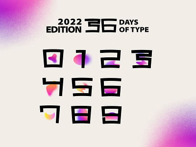 36 Days Of Type 2022 alphabet branding design font geometry graphic design illustration minimal numbers numerals shape typeface typo typography vector
