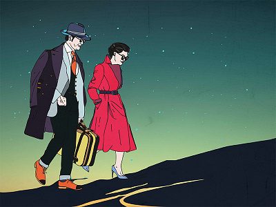 Travelers hat love night pair suit travelers
