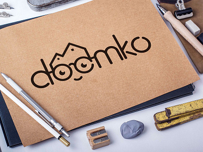 DOOMKO//Branding branding estate home house identity logo logotype orange real visual