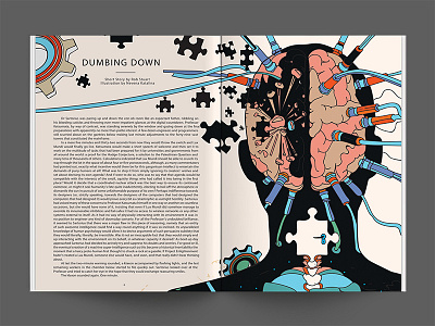 Popshot Magazine:The Curious Issue #14 brain dumbing editorial head issue magazine popshot story technology