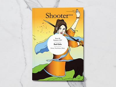 Shooter Literary Magazine bad cover girl issue literary magazine nature samurai shooter story sword woman