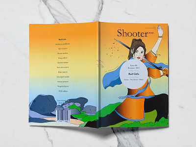 Shooter Literary Magazine: Bad Girls Issue #6 bad cover girl girls issue literary magazine pastel shooter sword woman