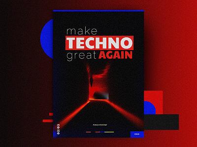 Techno challenge flat gradient grain graphic design minimal music noise poster techno typography web