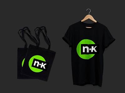 Tote Bag and Shirt bag black branding green logo logotype neon redesign sign symbol tote typography