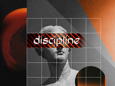 Discipline abstract black design geometry gradient illustration metaposters minimal posters sculpture shape typography vaporware