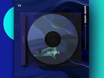 AURORA abstract album art architecture black blue cd concept art coverart design flat geometry gradient graphic design illustration minimal poster posteraday postereveryday shape typography