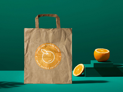 Orange Boom Paper Bag abstract branding concept design domore drink eco flat fruit geometry logo minimal orange juice orange logo orangedrink photography shape typography