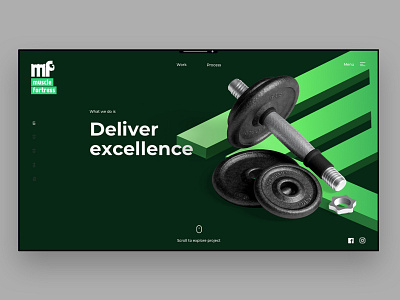 Muscle Fortress - Landing Page Concept branding buildup fitness fitness app fitness center fitnesslanding gym gym app gym logo header exploration landingpage logo minimal muscle sports branding ui uiux ux webdesign weights