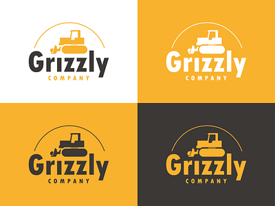 Grizzly logo adobe illustrator bulldozer design graphic design illustration vector graphics